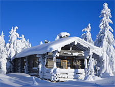 Les chalets de Iso Syöte sont situés au sommet d’une colline de ski