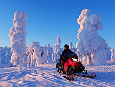 Votre programme commence par l'un des points forts d'une expérience en Laponie, l'exploration de la Nature en motoneige