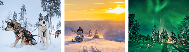 A partir des vacances de Noël jusqu'aux vacances de Carnaval nous offrons des vols directs de Bruxelles vers Kittilä, Kuusamo et Ivalo